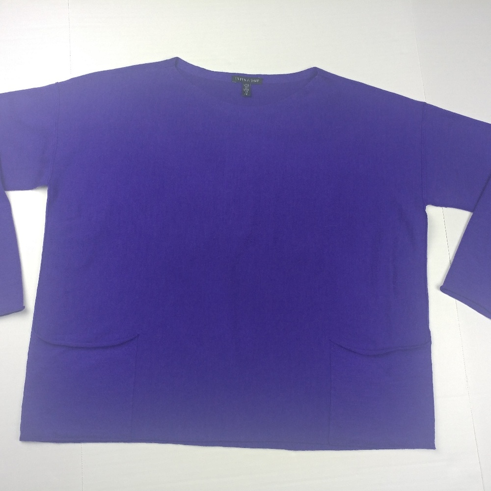 Eileen Fisher PURPLE Wool Pullover Sweater